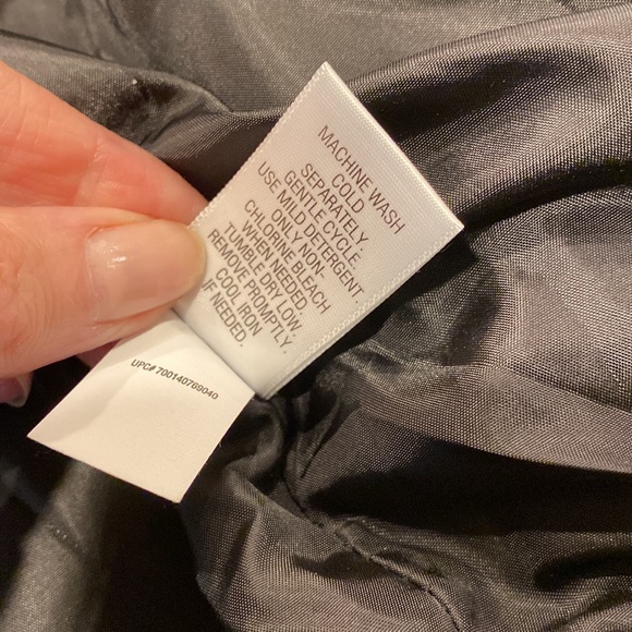 NWT Croft & Barrow Black Tweed Lined Zip Up Hooded Jacket or Coat Large - Picture 12 of 14